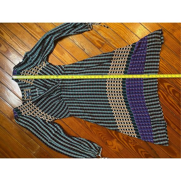 Anthropologie Maeve Gianna Tunic Dress Green Geometric Print, Size 6, MSRP $150 - Picture 7 of 13